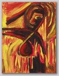 “Wut” , Acryl auf Leinwand , 50 x 70 , 2001