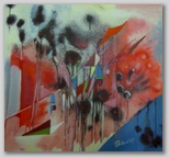 “Schwarze Disteln” , Acryl auf Leinwand , 95 x 100 , 2009