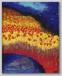 “Blumen am See” , Acryl auf Leinwand , 40 x 50 , 1999
