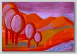 “Orange” , Acryl auf Papier , 38 x 28 , 2004