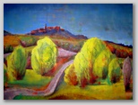 “Roussillion en provence” , Acryl auf Leinwand , 110 x 70 , 2004