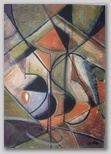 “Glas auf Tisch” , Pastell auf Papier , 30 x 40 , 2000