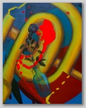 “Stilleben, Trompete” , Acryl auf Hartkarton , 40 x 50 , 2007